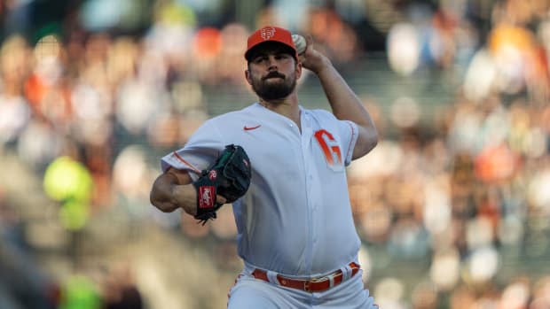 San Francisco Giants SP Carlos Rodon throws pitch